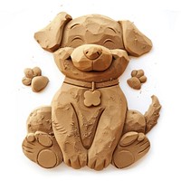 Sand Sculpture dog toy sculpture cartoon.