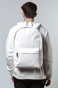 Backpack sweatshirt adult white.