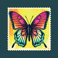 Butterfly Risograph style animal insect magnification.