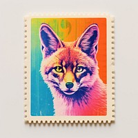 Fox Risograph style animal mammal pet.