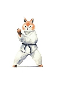 Rabbit Karate Kicking mammal rodent animal.