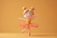 Girl Ballet dancing cartoon ballet.