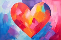 One heart backgrounds painting creativity.