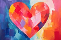 One heart backgrounds painting creativity.