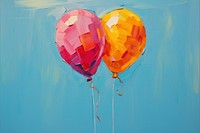 Two balloon painting art transportation.