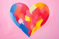 Pink heart backgrounds painting creativity.