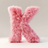Fur letter K pink accessories accessory.