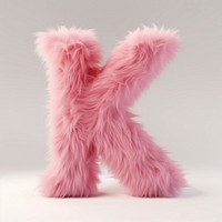 Fur letter K mammal pink accessories.