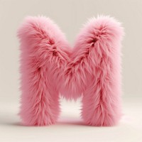 Fur letter M pink softness clothing.