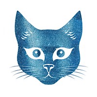 Blue cat icon mammal animal pet.