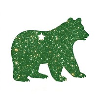 Green bear icon mammal white background standing.