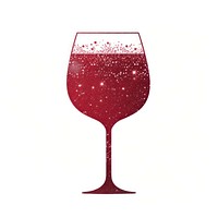 Red wine icon glass drink white background.