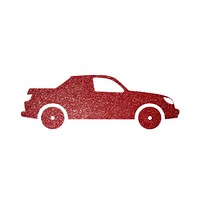 Red car icon vehicle wheel white background.