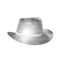 Silver hat icon white background illuminated astronomy.