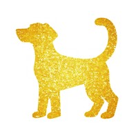 Yellow dog icon mammal animal pet.