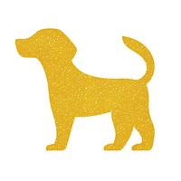 Yellow dog icon animal mammal pet.