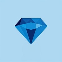 Minimal Abstract Vector illustration of a blue diamond gemstone jewelry accessories.