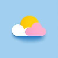 Minimal Abstract Vector illustration of a cloud outdoors nature sky.