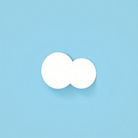 Minimal Abstract Vector illustration of a cloud logo turquoise moustache.