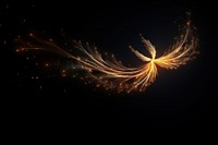Phoenix bird flying sparkle light fireworks sparks nature.