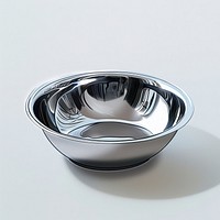 Shiny dish bowl circle silver.