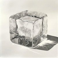 Shiny ice cube monochrome furniture lighting.