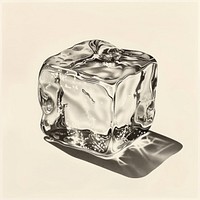 Shiny ice cube monochrome furniture jewelry.