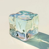 Shiny ice cube gemstone jewelry crystal.