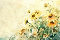 Sunflowers backgrounds outdoors painting.