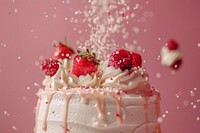 Cake background berry dessert cream.