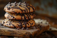 Cookies chocolate food wood.