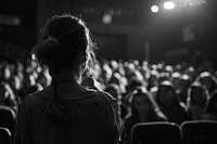 Speaking audience microphone concert.