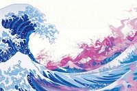 Japanese wave ocean pattern art.