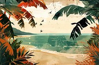 Beach illustration nature backgrounds.