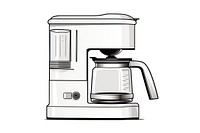 Coffee maker appliance sketch mixer.