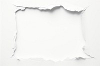 Torn strip of fox paper white backgrounds white background.