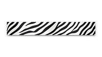 Doodle cartoon zebra pattern adhesive strip white background rectangle wildlife.