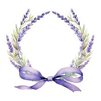 Lavender flower wreath ribbon.