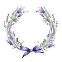 Lavender wreath ribbon flower.