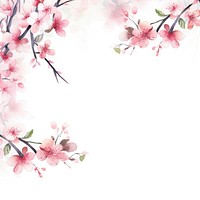 Cherry blossom border backgrounds flower plant.