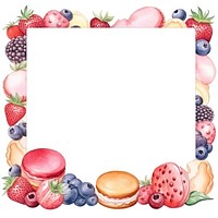 Dessert border frame blueberry fruit food.