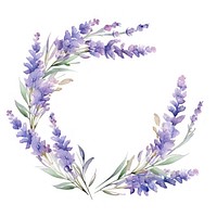 Lavender border blossom flower wreath.