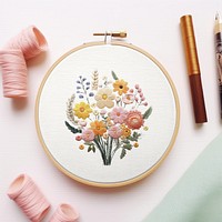 Flower embroidery pattern
