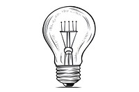 Lightbulb sketch line electricity.