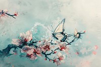 Branch flower backgrounds painting.