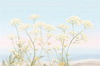 Painting of achillea outdoors flower plant.