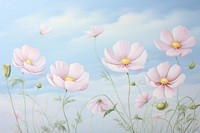 Painting of cosmos outdoors flower nature.