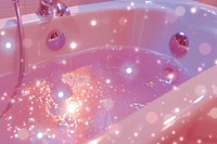 Bathtub jacuzzi glitter sink.