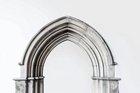 Ogee arch architecture white background aqueduct.
