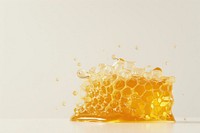 Honey honeycomb white background condensation.